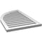 Ekena Millwork Quarter Round Top Left Surface Mount PVC Gable Vent w/ 2"W x 1-1/2"P Brickmould Frame, 22"W x 36"H GVPQL22X3602SF - alternate 5